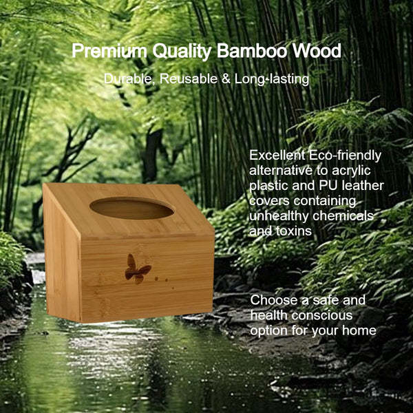 Kleenex Hand Towel Box Cover with Engraved Butterfly - Countertop