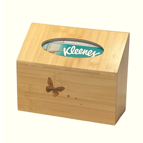 Kleenex Hand Towel Box Cover with Engraved Butterfly - Countertop
