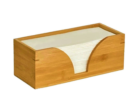 Countertop Multifold Paper Towel Holder In Natural Bamboo