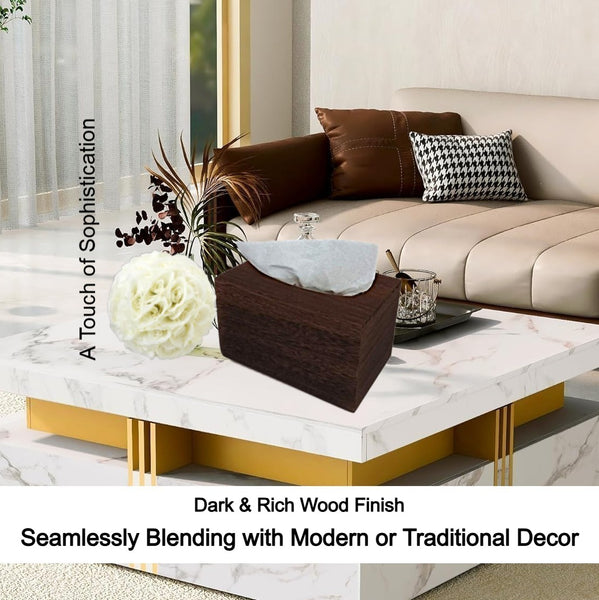 Kleenex Hand Towels (11268, 01701) POP-UP Box Cover in Darkened Paulownia Wood