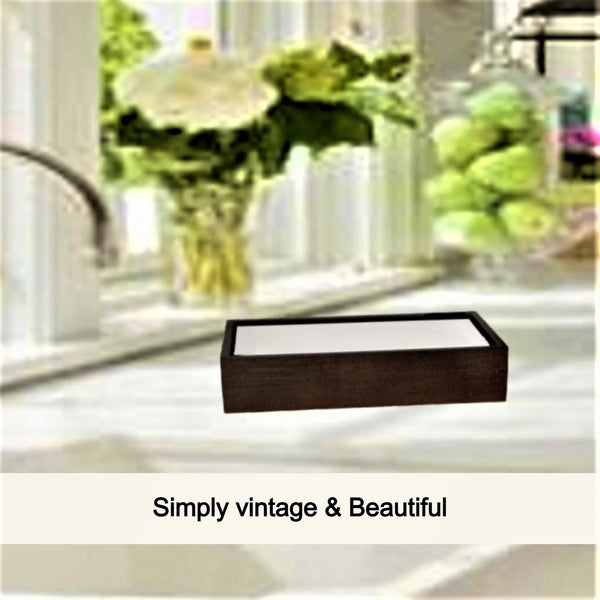 Dark Walnut Bamboo Guest Towel Holder