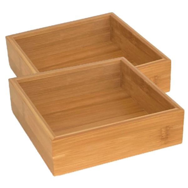 Cocktail Napkin Holder in Natural Bamboo