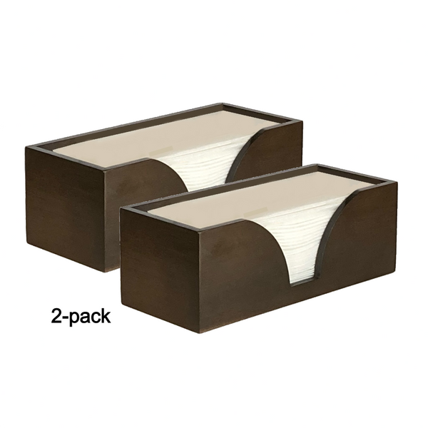Countertop Multifold Paper Towel Holder In Dark Walnut