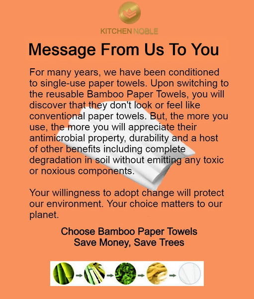 Bamboo Paper Towels 1-Roll Pk