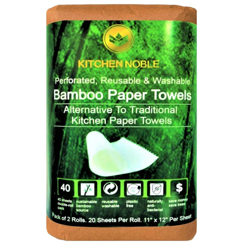 Reusable Washable Bamboo Paper Towels  (2-roll pack)