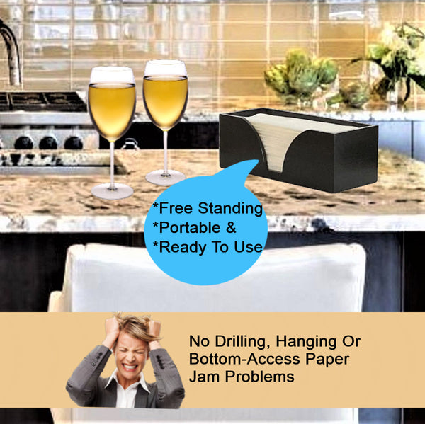 Countertop Multifold Paper Towel Holder In Black