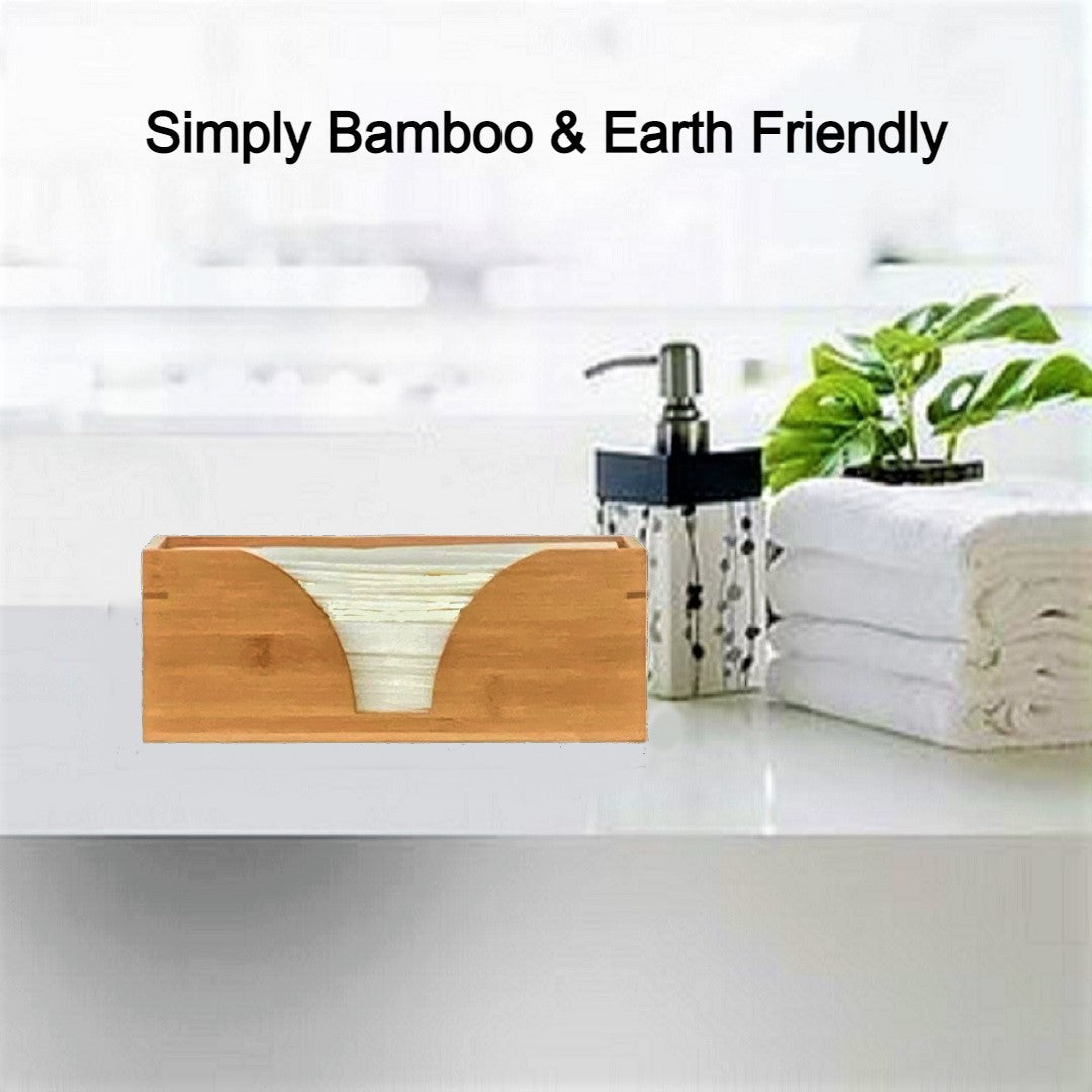 Eco-Friendly Bamboo Paper Towel Holder Countertop, Kitchen Stand