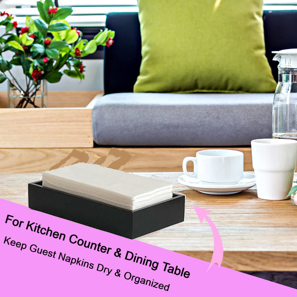 Black Bamboo Guest Towel Holder