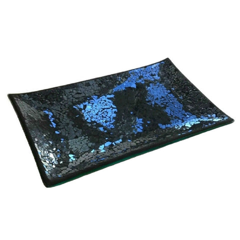 Black Mosaic Guest Towel Tray