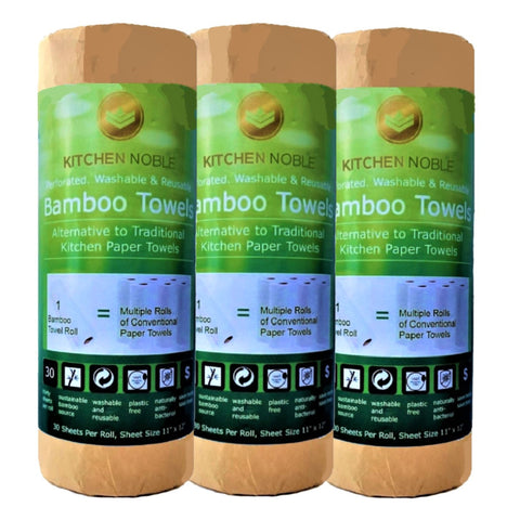Bamboo Paper Towels 3-Roll Bundle