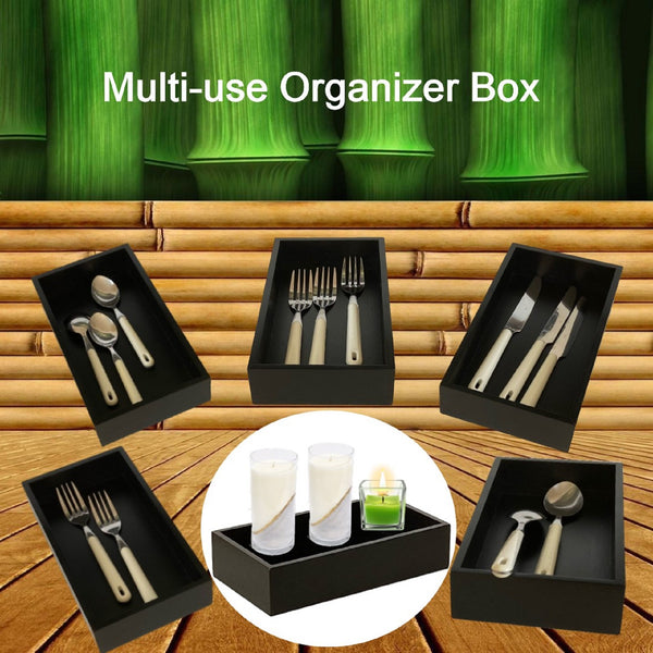 Black Bamboo Guest Towel Holder