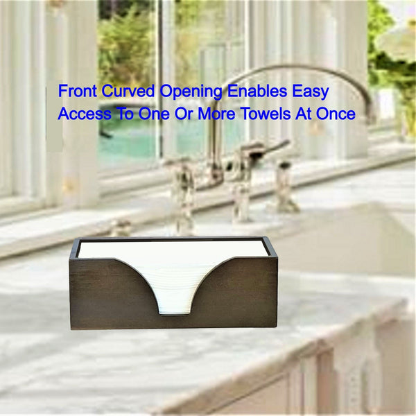 Countertop Multifold Paper Towel Holder In Dark Walnut