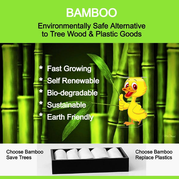 Black Bamboo Guest Towel Holder