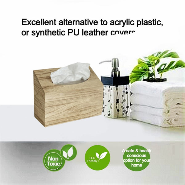 Kleenex Disposable Hand Towel Box Cover in Pale Paulownia Wood - Countertop or Wall Mount