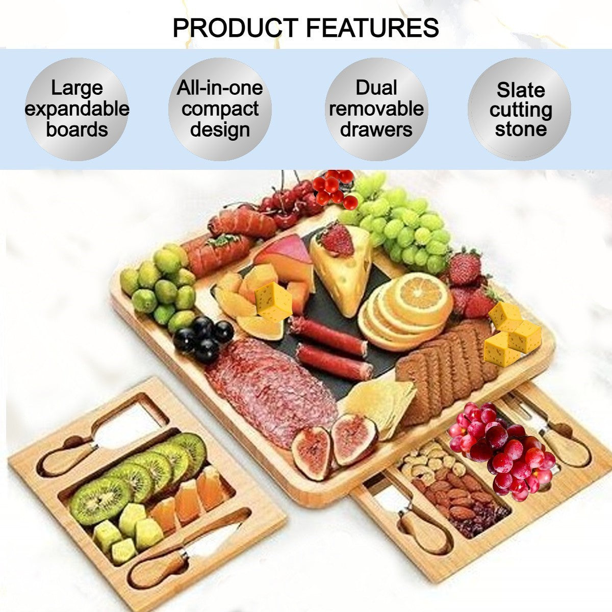 Charcuterie Cheese Boards Gift Set – Kitchen Noble