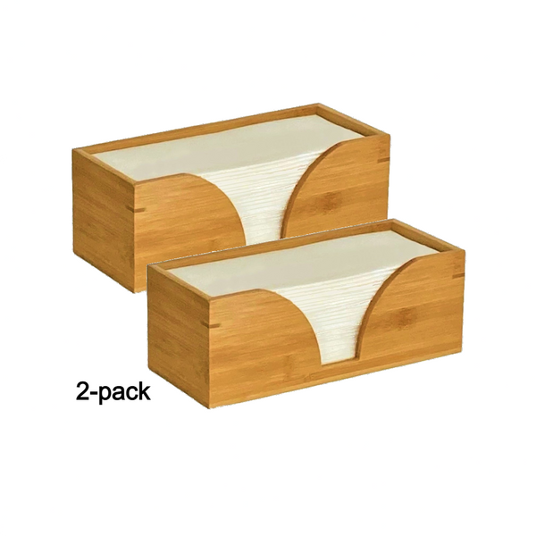 Countertop Multifold Paper Towel Holder In Natural Bamboo