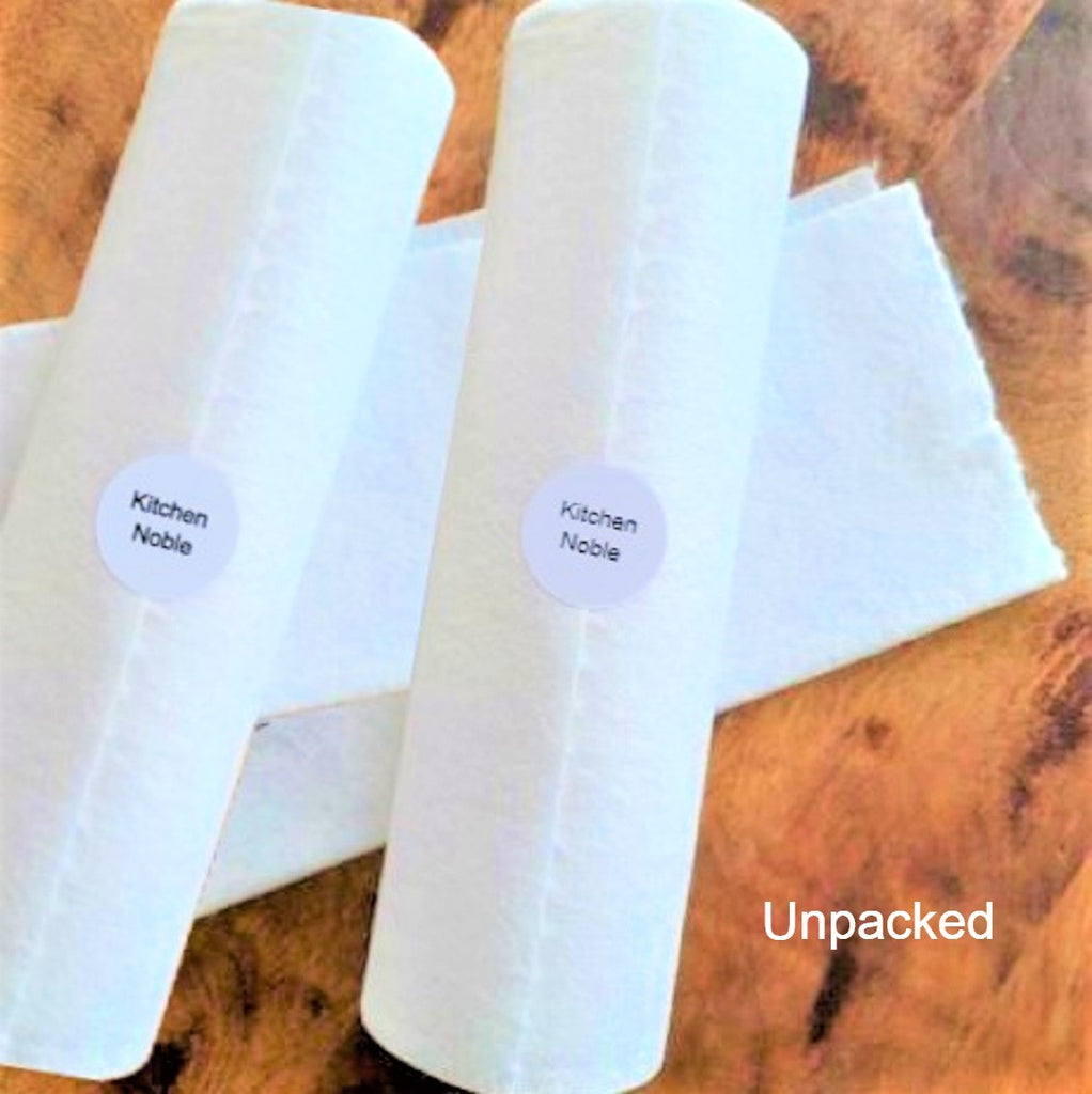 Bamboo Rayon Paper Towels | Washable Reusable Paper Towels, 2 Rolls,(40 Sheets)1 Year Supply & Loofah Sponge & Dish Scrub Brush | Eco Friendly Paper